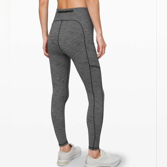 Lululemon Speed Up Tight 28" *Full-On Luxtreme Luon Variegated Knit Black Heathe - Picture 1 of 6